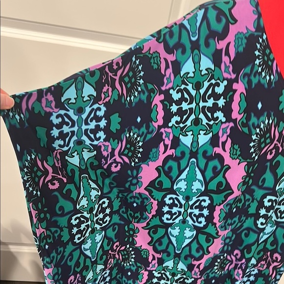 Joan Rivers Blue Purple Resort Wear Vacation V-Neck Dolman Caftan Dress Size 1XP - Picture 6 of 8